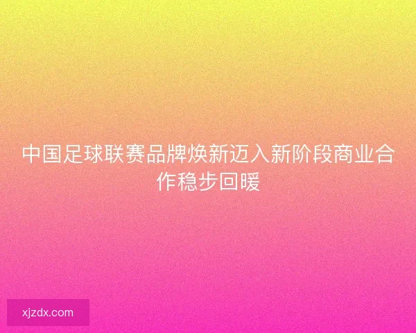 中国足球联赛品牌焕新迈入新阶段商业合作稳步回暖